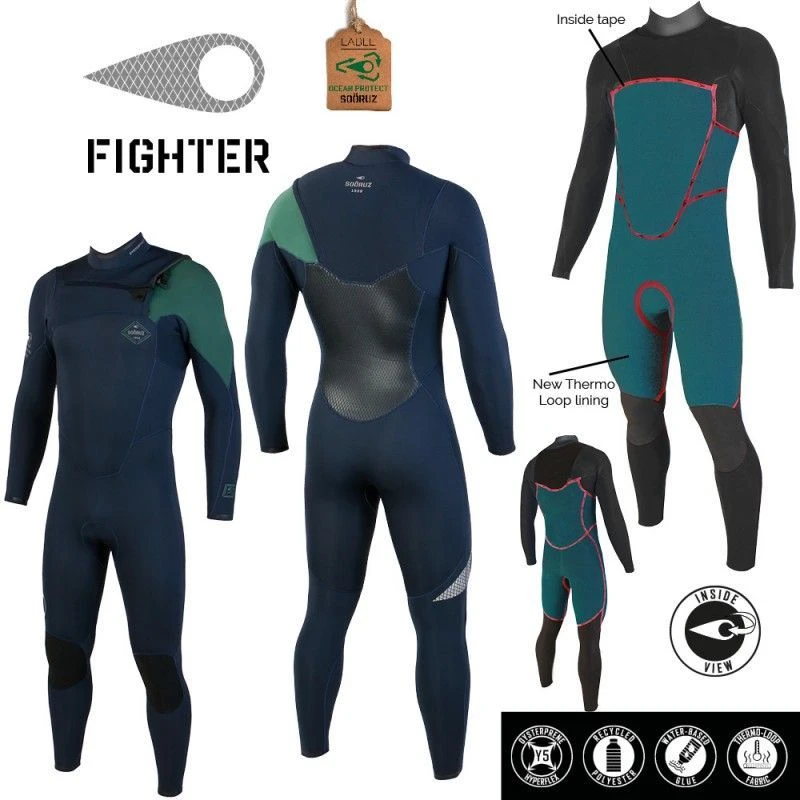 Combinaison Surf Homme Soorüz FrontZip Fighter Bleu 5/4/3mm 2023 4 Combinaison Surf Homme Soorüz FrontZip Fighter Bleu 5/4/3mm 2023 – Image 2