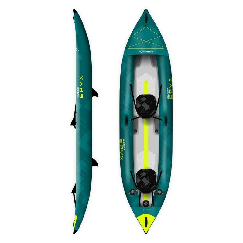 Kayak Gonflable Aquadesign EPYX 380 Bleu/Jaune 2 Places 3 Kayak Gonflable Aquadesign EPYX 380 Bleu/Jaune 2 Places