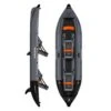 Kayak Gonflable Aquadesign KOLOA X'PERIENCE 360 Noir/Gris/Orange 2 Places -Sports Nautiques Série Magasin kayak gonflable aquadesign koloa x perience 360 noir gris orange 2 places