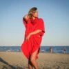 Poncho Surf Femme Saint Jacques Wetsuits Cape Rouge -Sports Nautiques Série Magasin poncho surf femme saint jacques wetsuits cape rouge