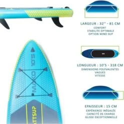 Windsup Paddle Gonflable WATTSUP MAKO 10'5'' -Sports Nautiques Série Magasin windsup paddle gonflable wattsup mako 10 5 5